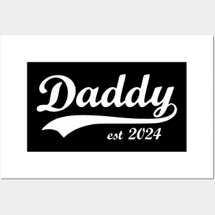 New Dad Est 2024 Daddy Est 2024 New Father Posters and Art